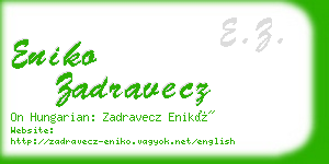 eniko zadravecz business card